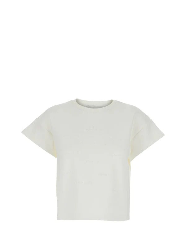 ELISABETTA FRANCHI T-Shirt Jersey Stampa 3d-Gesso