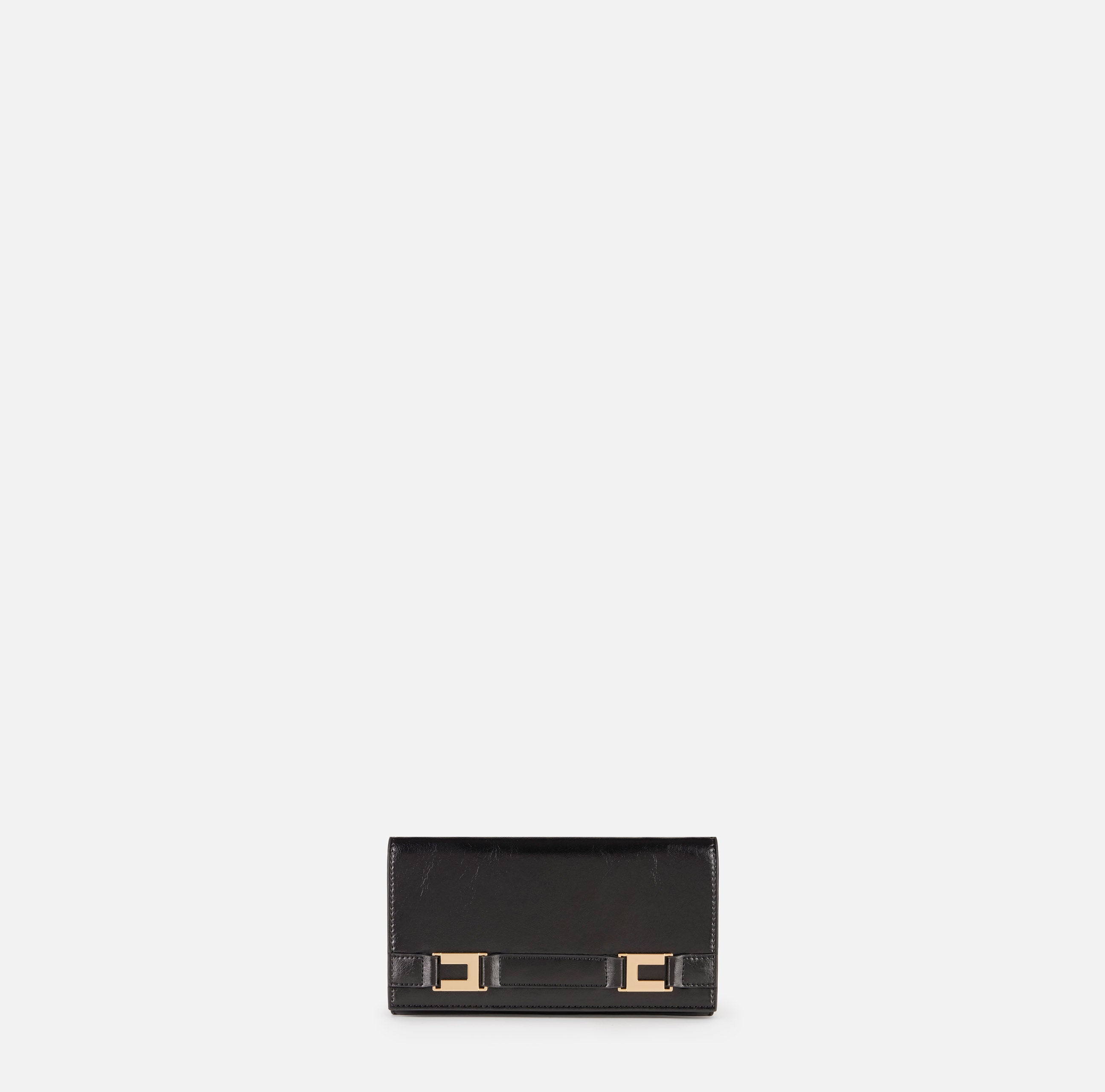 ELISABETTA FRANCHI Portafoglio Pochette Logo-Nero