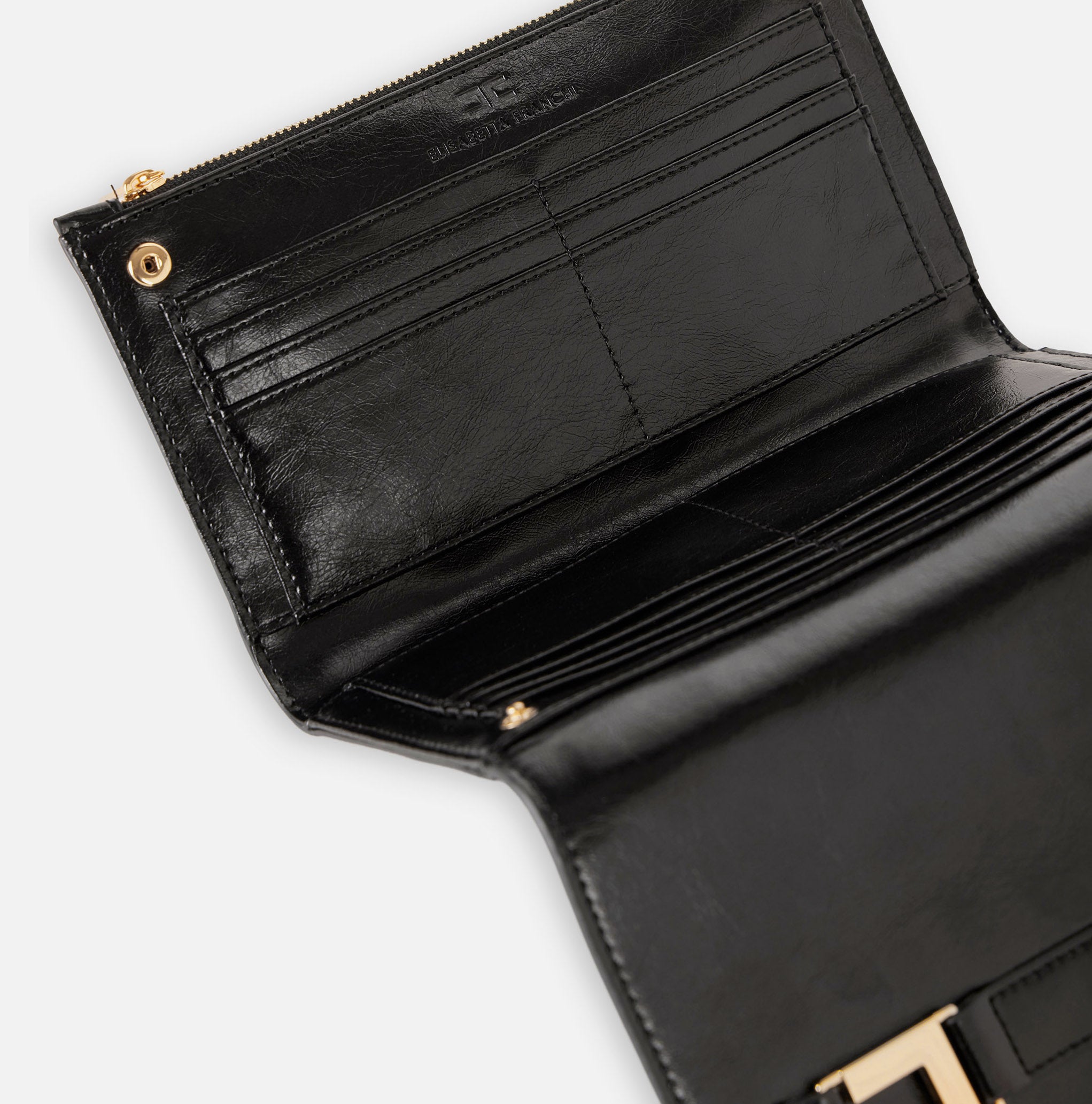 ELISABETTA FRANCHI Portafoglio Pochette Logo-Nero