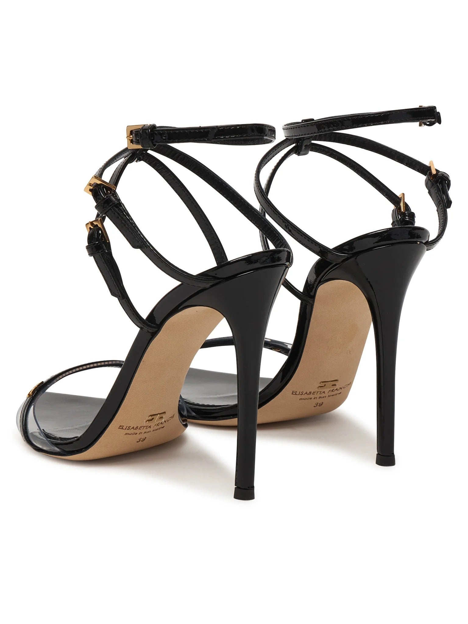 ELISABETTA FRANCHI Sandalo Pelle Cinturini-Nero