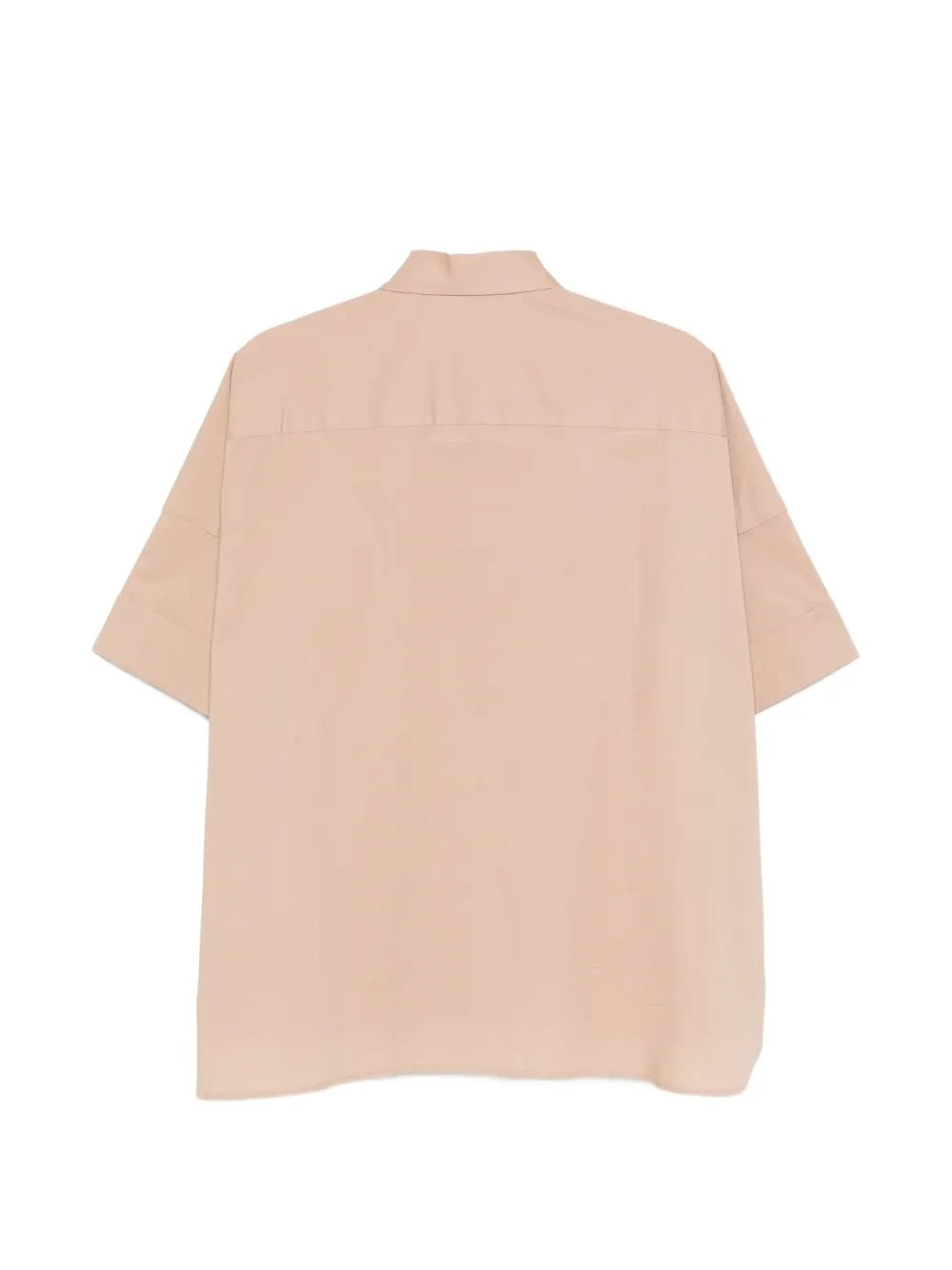 FAY Camicia Donna Popeline Cotone Righe Ricamo Logo Comfort-Beige