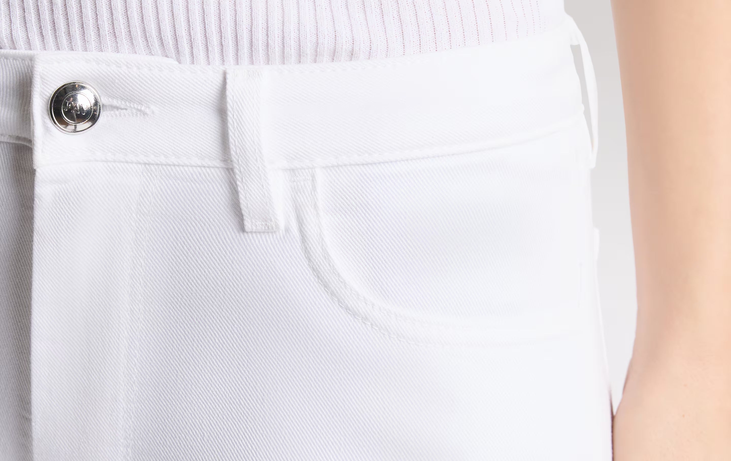 FAY Pantalone Donna Trombetta 5 Tasche-Bianco