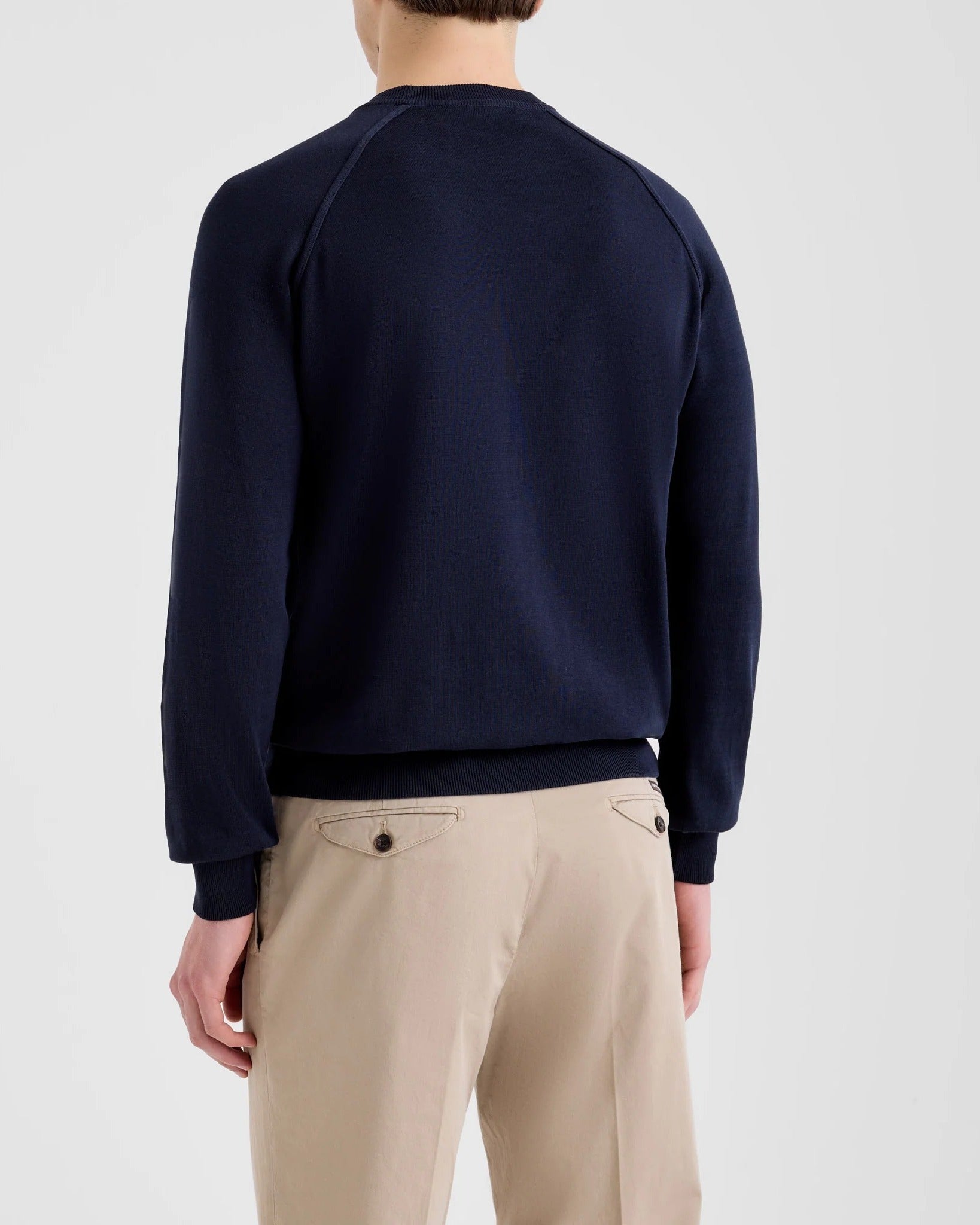 FILIPPO DE LAURENTIIS Maglia Uomo Cotone Crêpe Manica Raglan-Navy