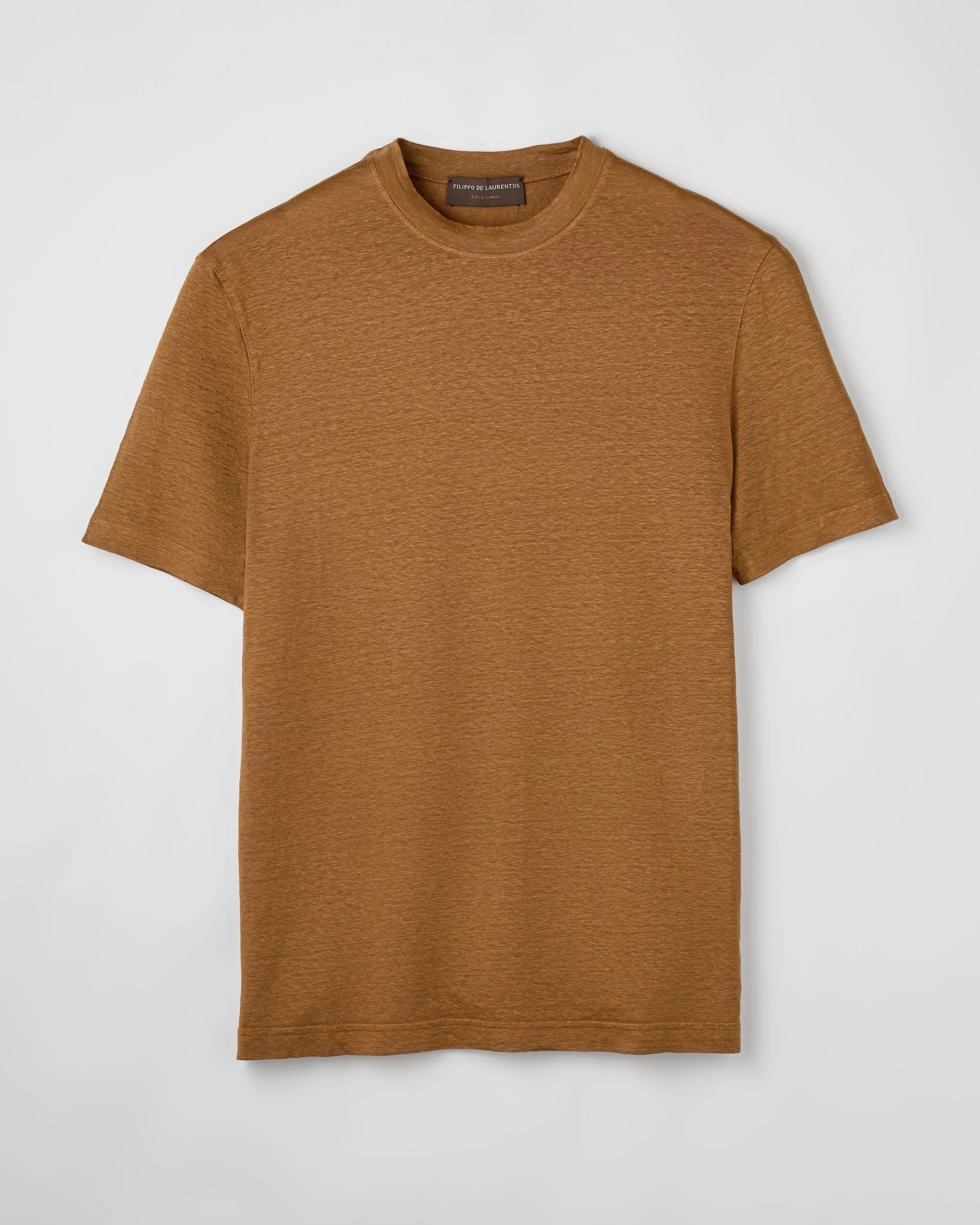 FILIPPO DE LAURENTIS◆Made in Italy◆カットソー FILIPPO DE LAURENTIIS Men's Linen-Camel Fiber T-Shirt | Walcor SRL