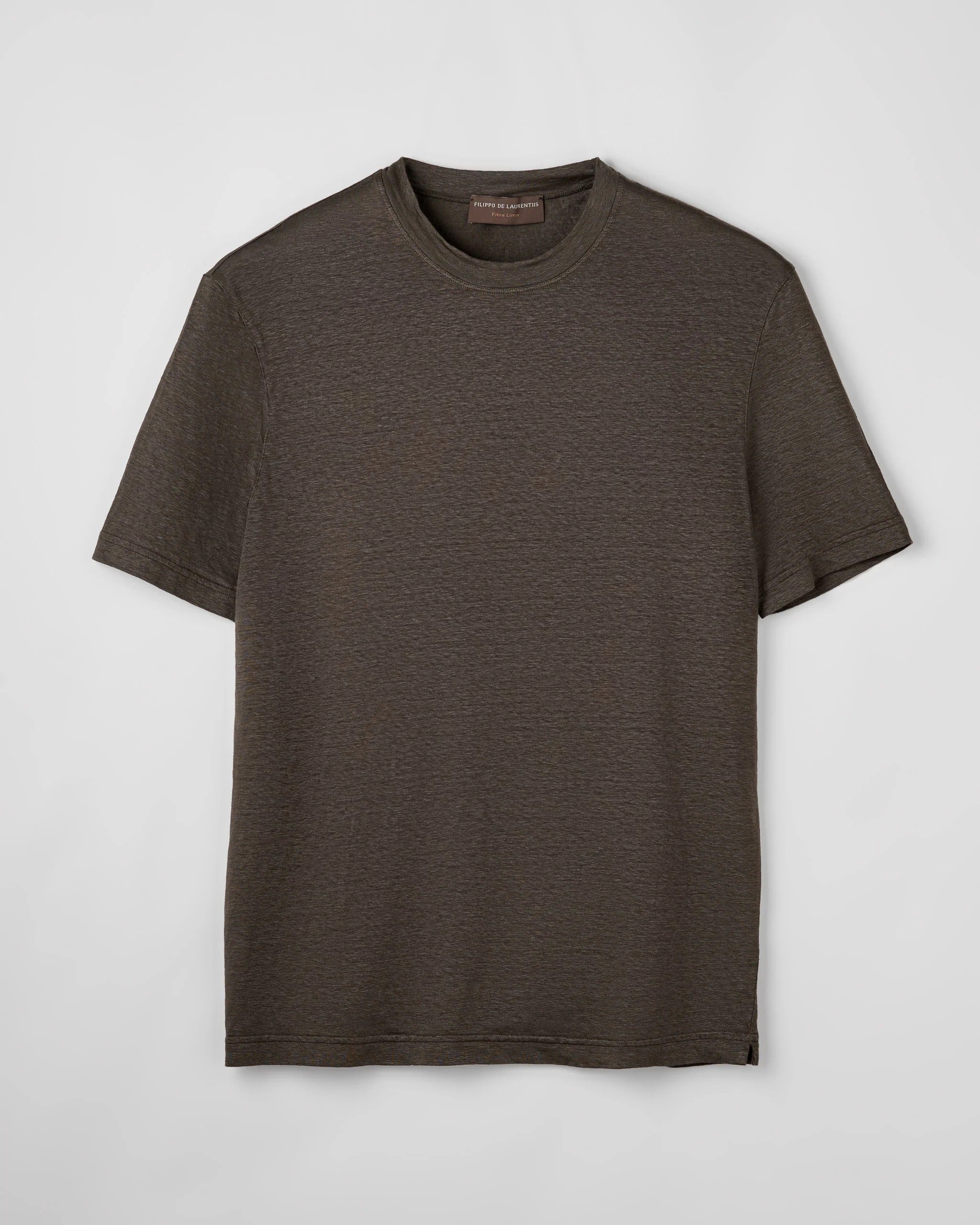 FILIPPO DE LAURENTIIS T-Shirt Uomo Fibra Linen-Testa di Moro