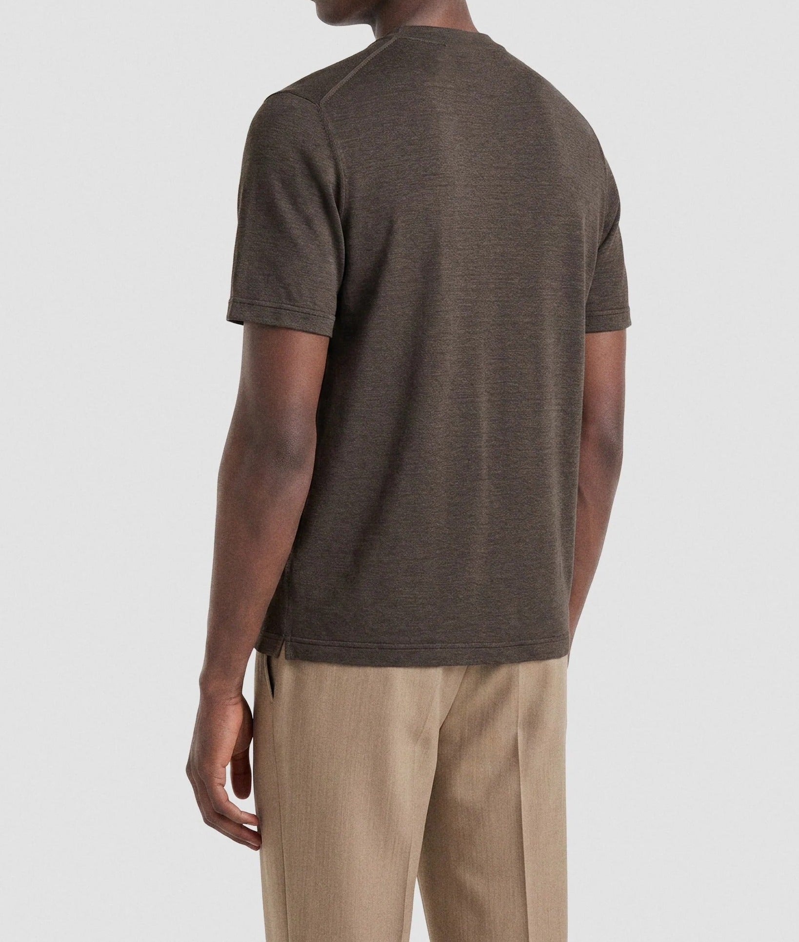 FILIPPO DE LAURENTIIS T-Shirt Uomo Fibra Linen-Testa di Moro