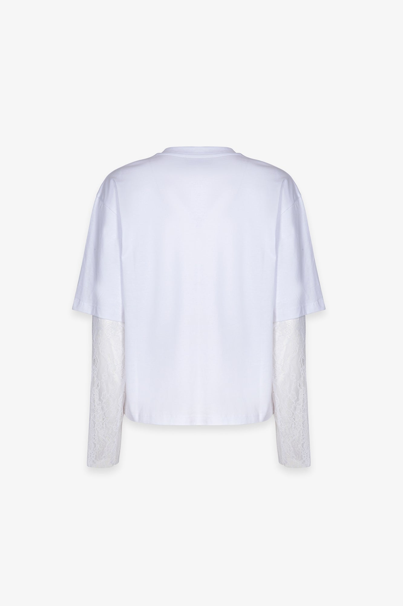 GAELLE PARIS T-Shirt Donna Jersey Pizzo-Bianco