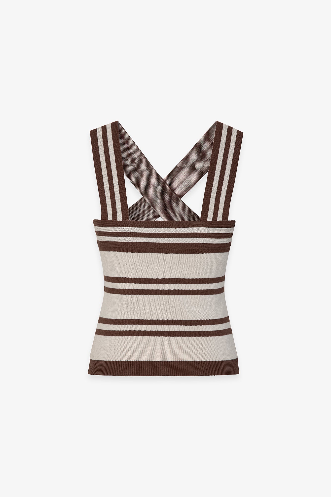 GAELLE PARIS Top Donna Maglia Righe-Moka