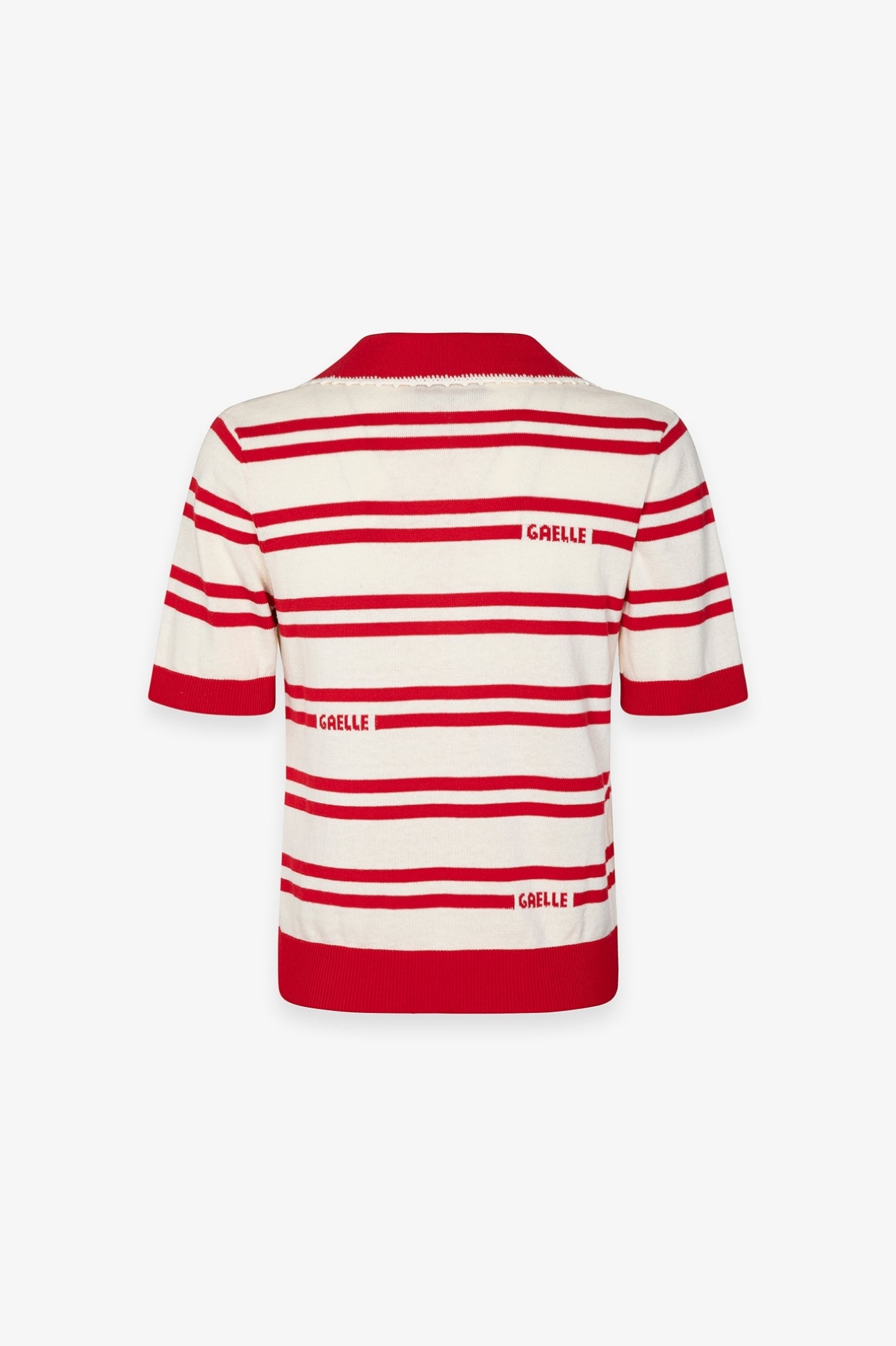 GAELLE PARIS Polo Donna Maglia Righe-Rosso