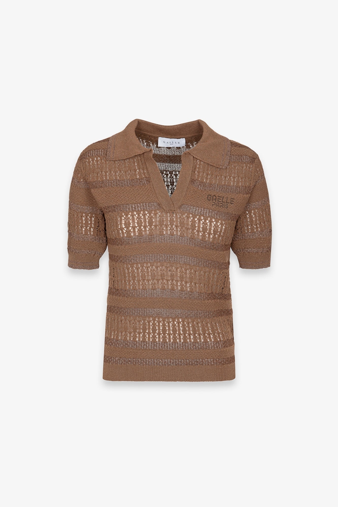 GAELLE PARIS Polo Donna Maglia Punto Moss-Moka