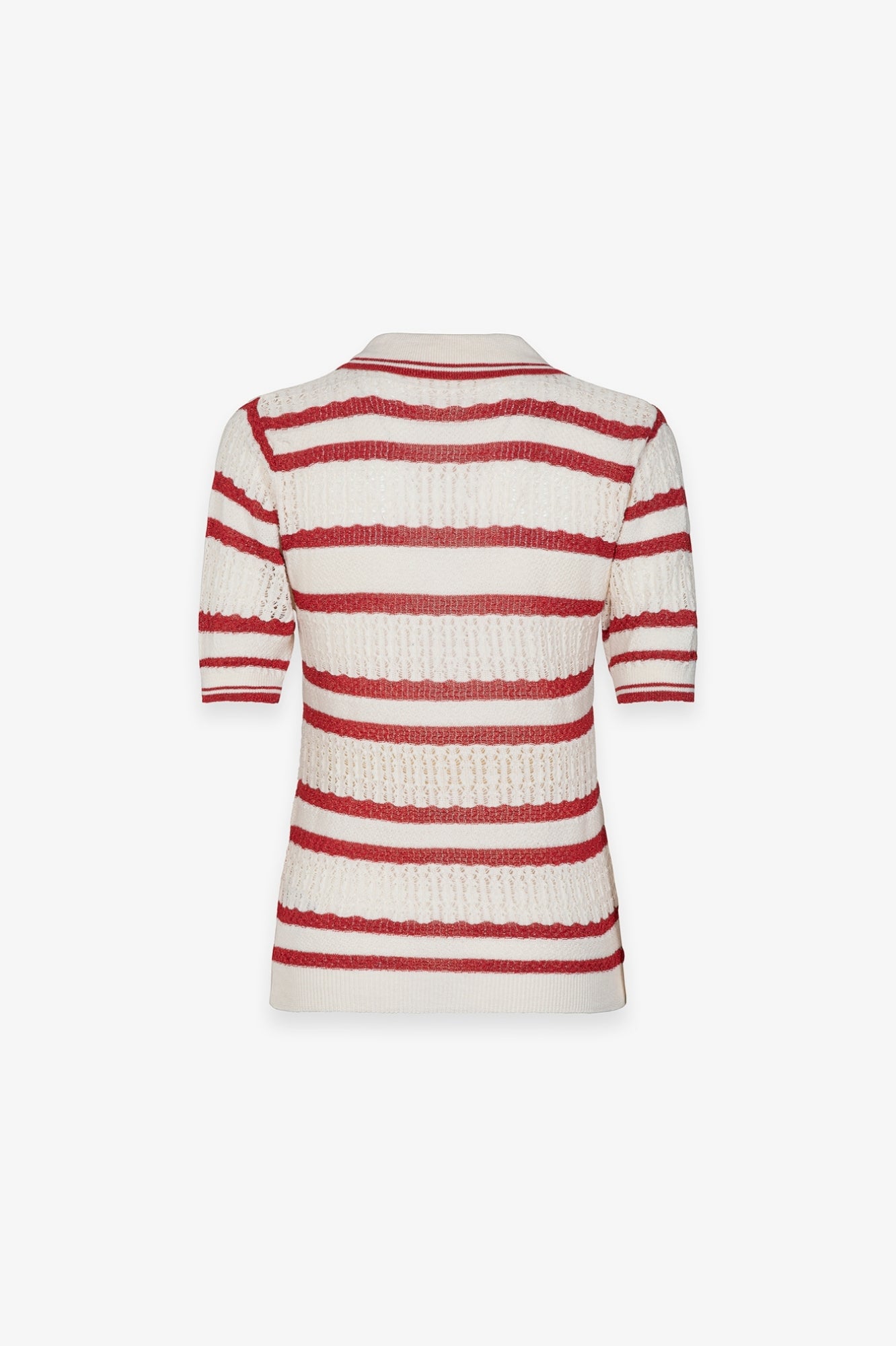 GAELLE PARIS Polo Donna Maglia Punto Moss-Rosso