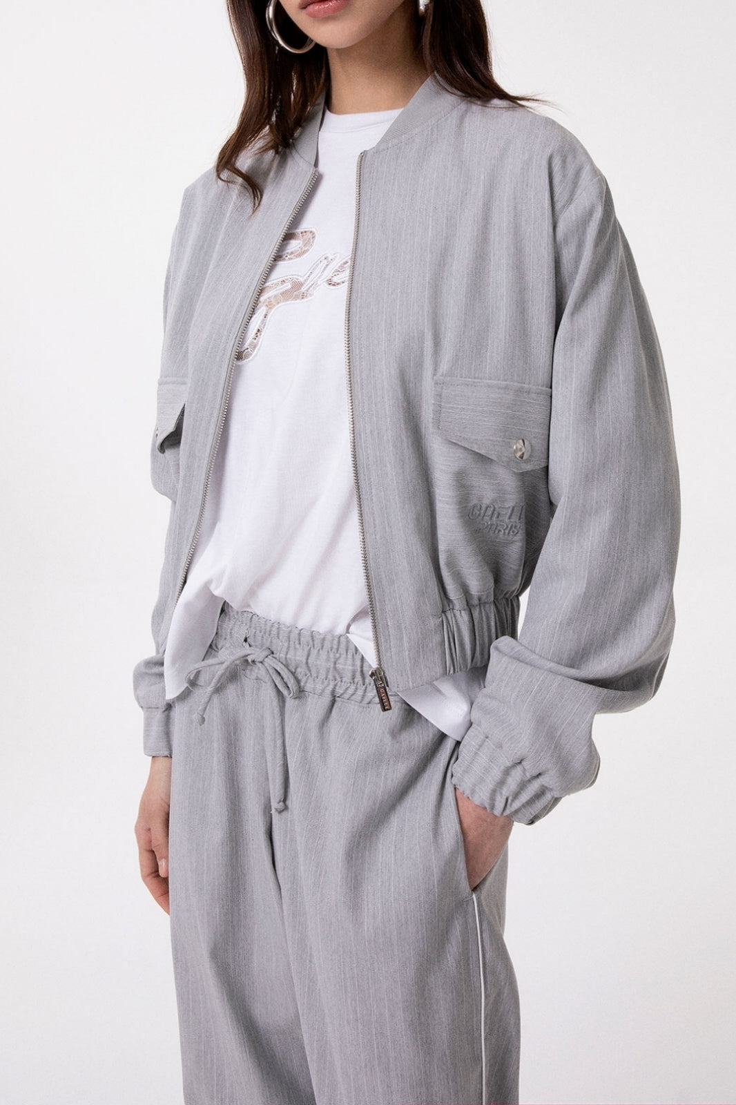 GAELLE PARIS Giacca Donna Gessata-Grigio