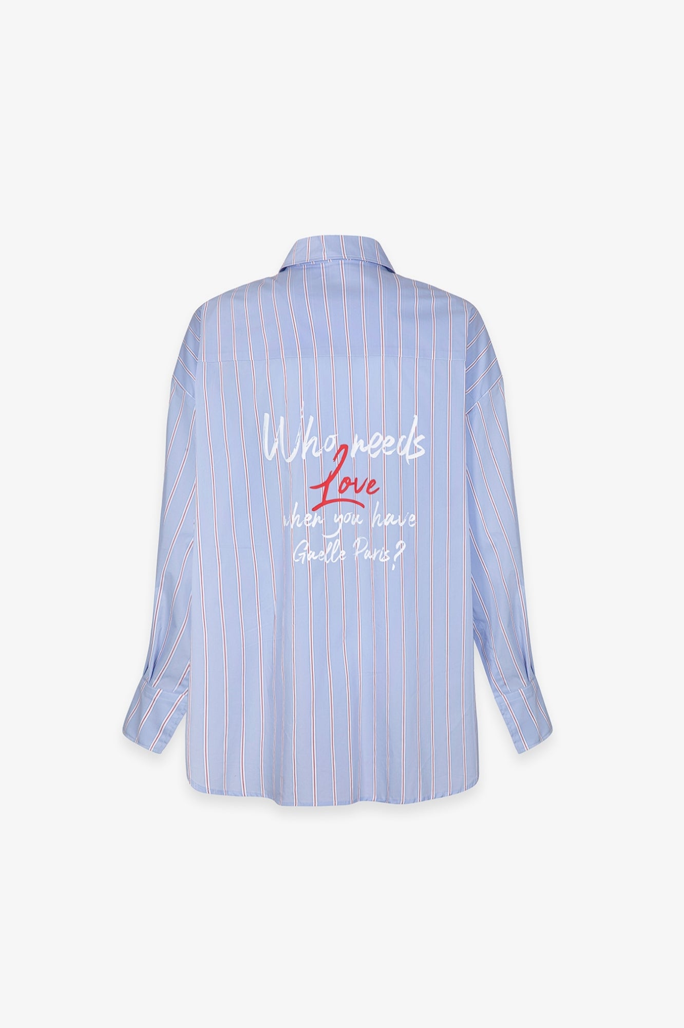 GAELLE PARIS Camicia Donna Over Righe-Azzurro