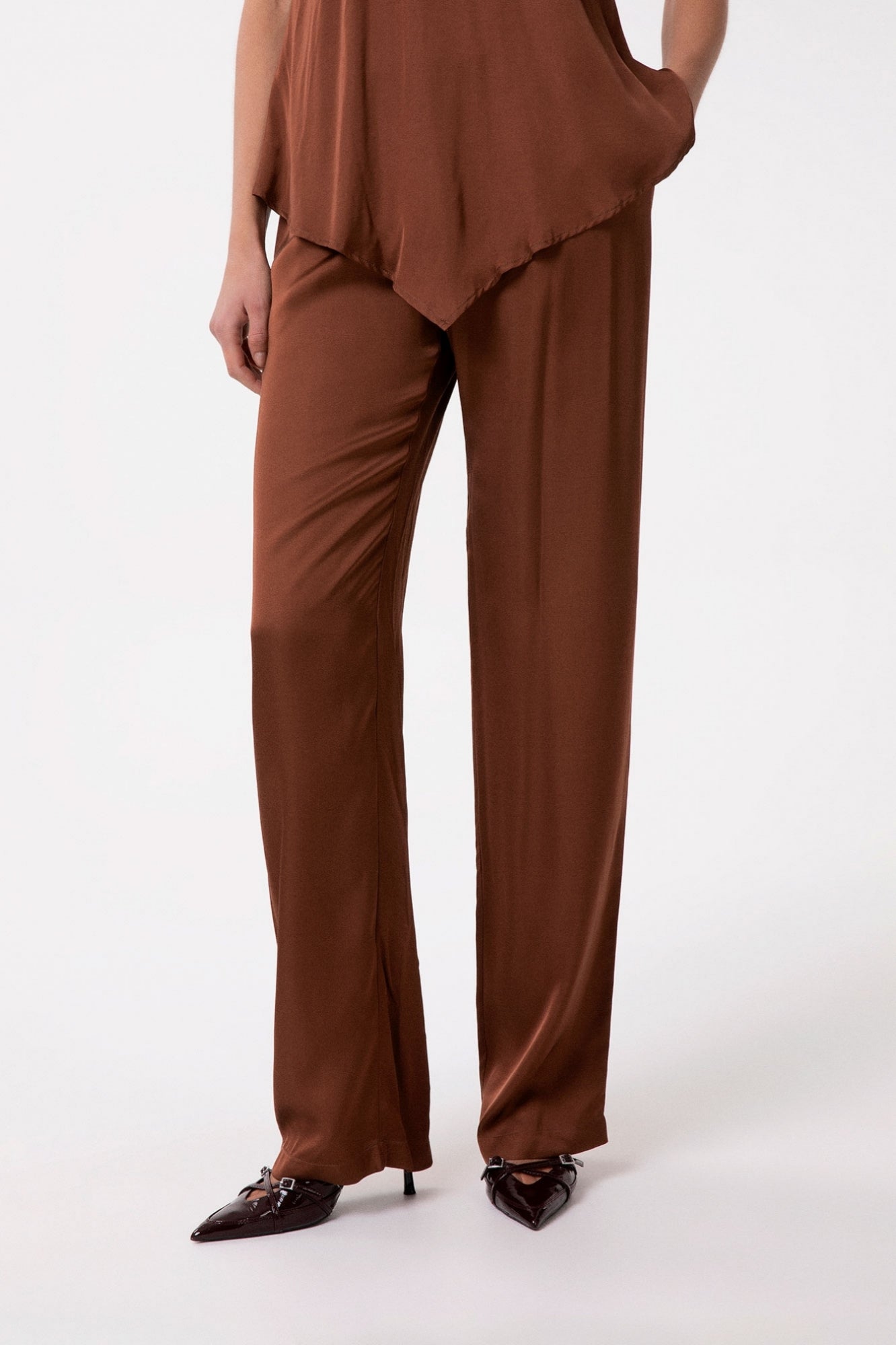 GAELLE PARIS Pantalone Donna Raso-Moka