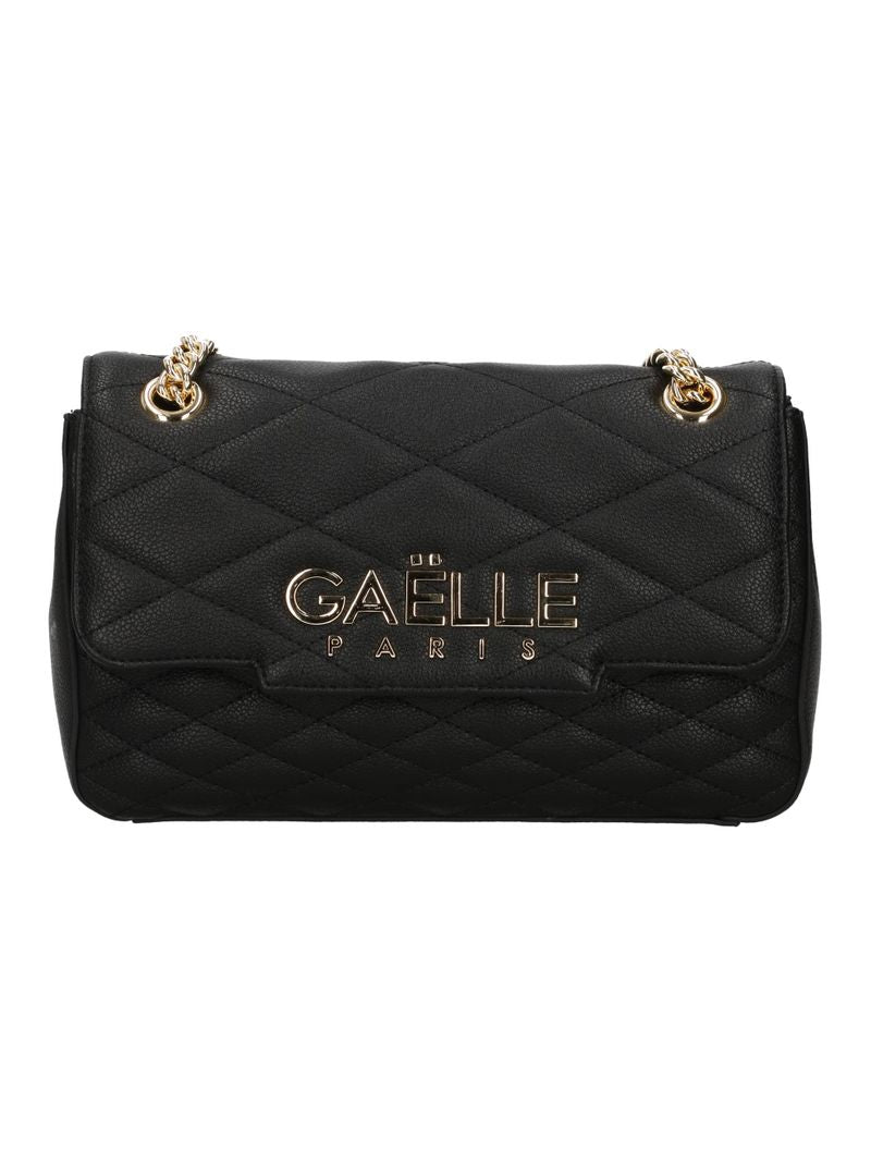 GAELLE PARIS Borsa Regular Shoulder Strap Metal Logo-Nero