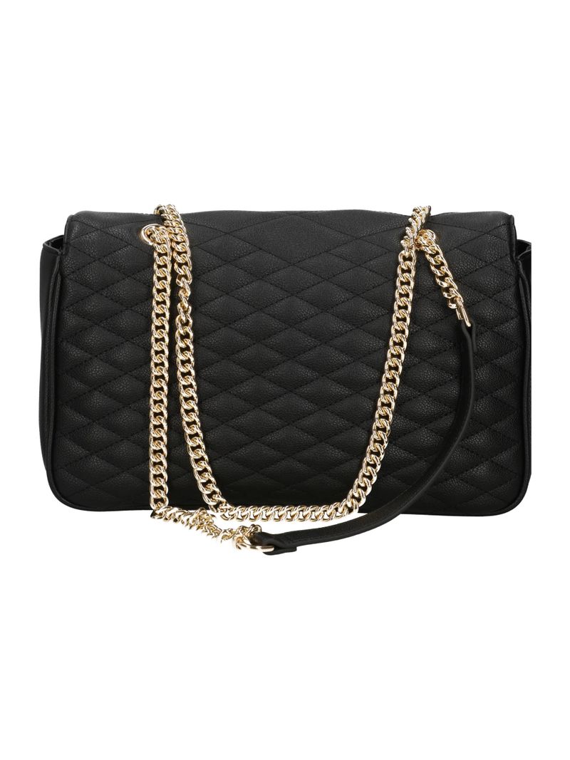 GAELLE PARIS Borsa Maxi Shoulder Strap Metal Logo-Nero