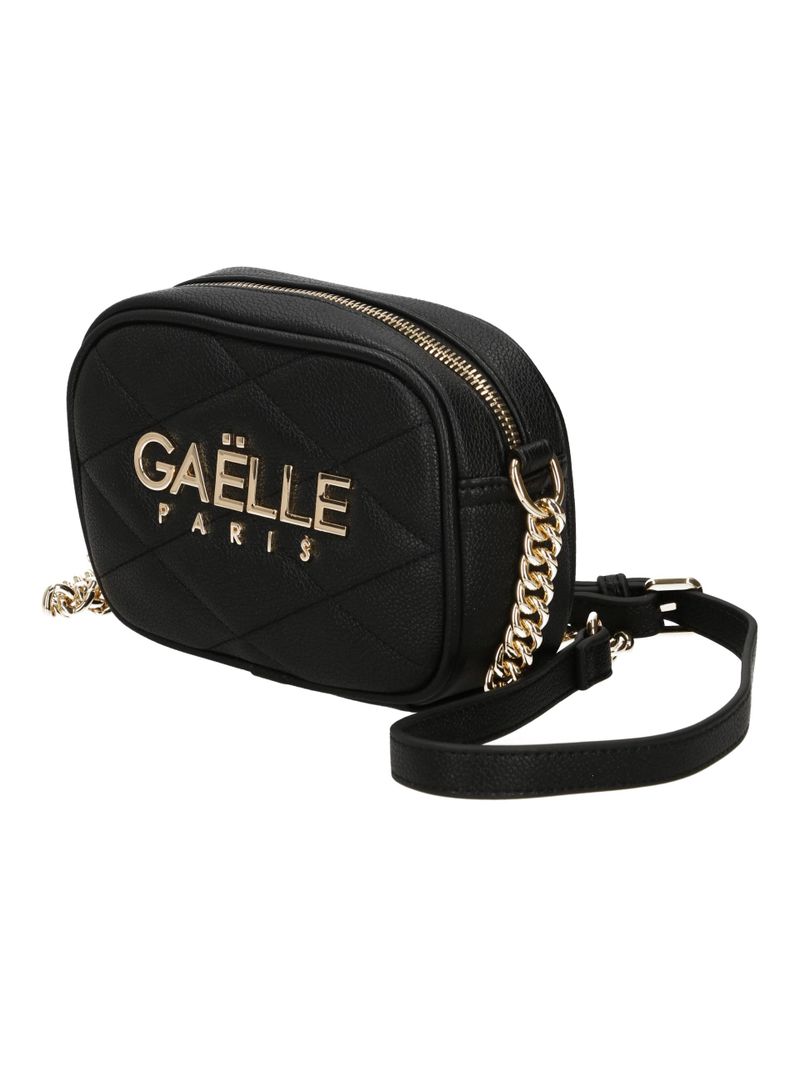 GAELLE PARIS Borsa Mini Camera Bag Metal Logo-Nero