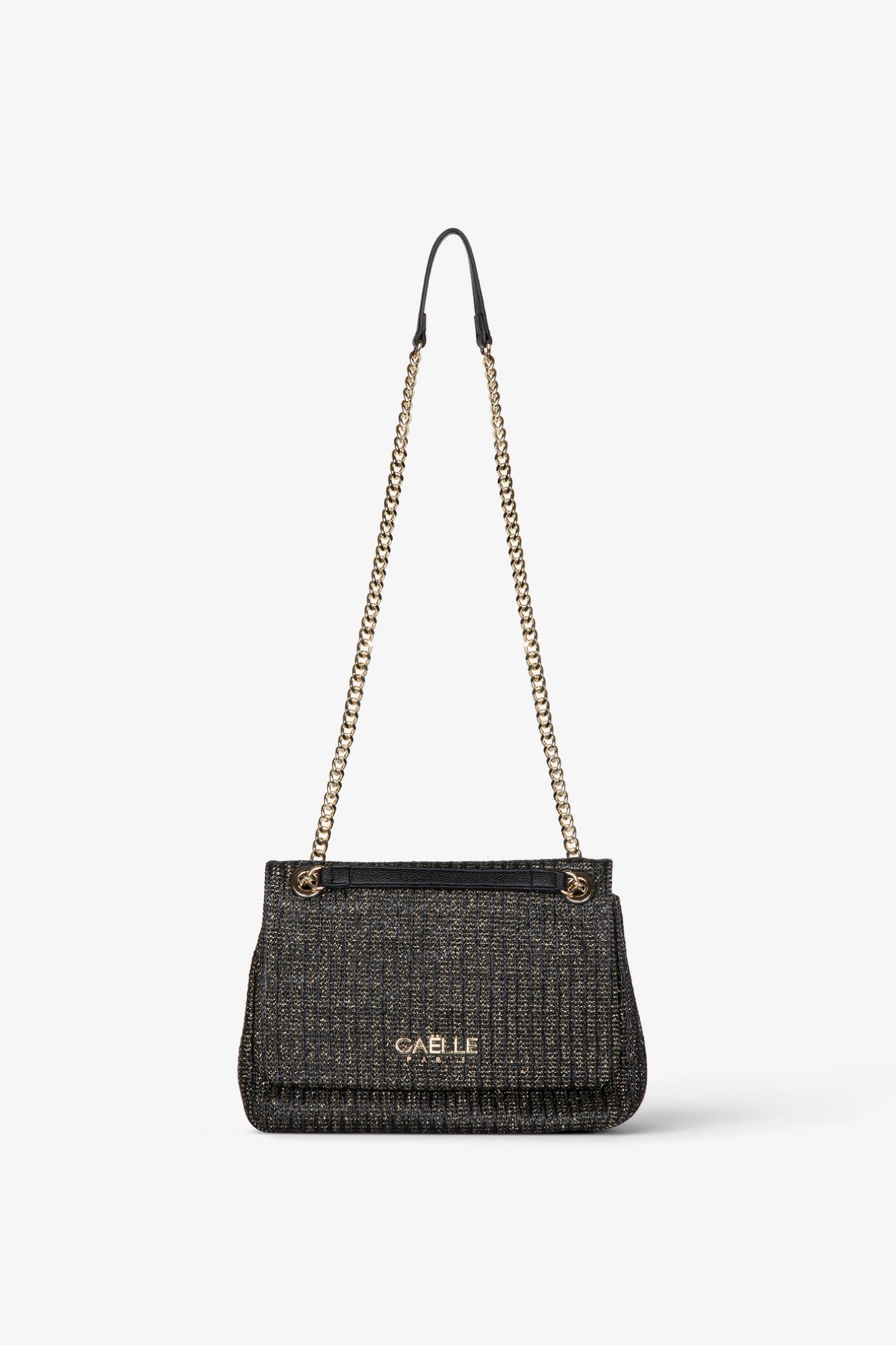 GAELLE PARIS Borsa Regular Shoulder Strap Raffia Lurex-Nero
