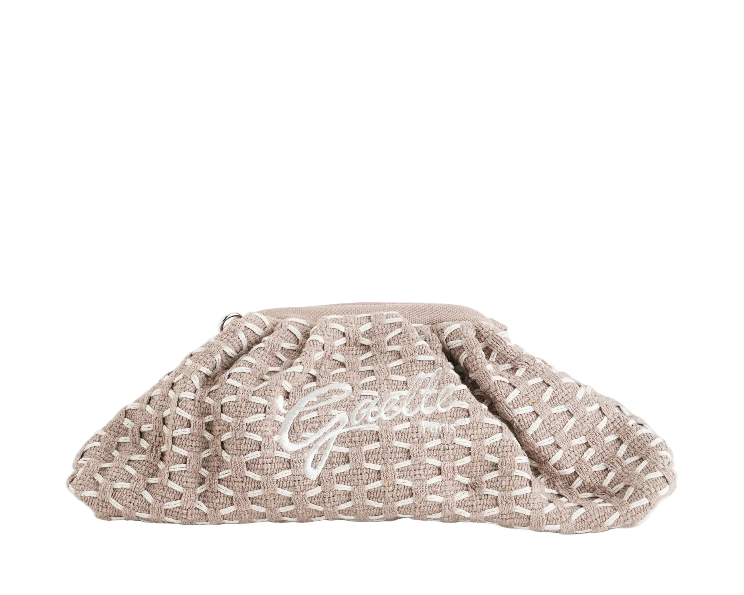 GAELLE PARIS MAXI POCHETTE Firma Logo-Beige