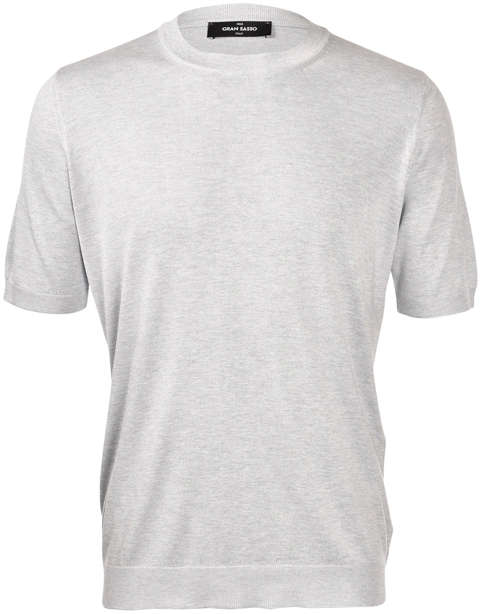 GRAN SASSO T-Shirt Uomo Maglia Seta-Grigio Chiaro