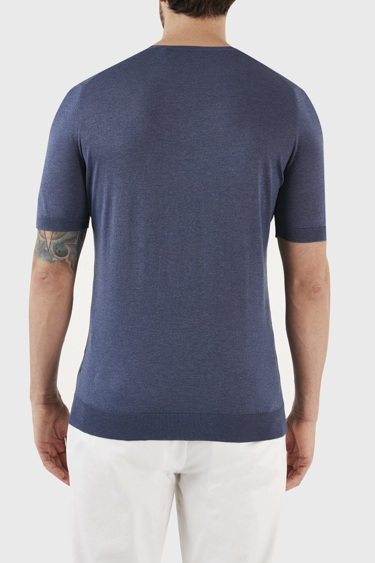 GRAN SASSO T-Shirt Uomo Maglia Seta-Blu