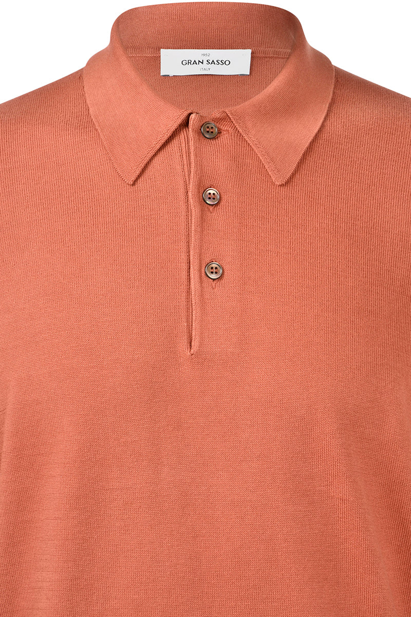 GRAN SASSO Polo Uomo TENNIS Cotone-Marrone