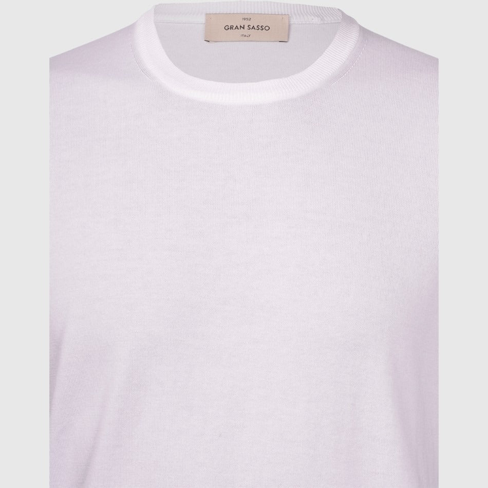 GRAN SASSO T-Shirt Uomo Cotone Organico-Bianco
