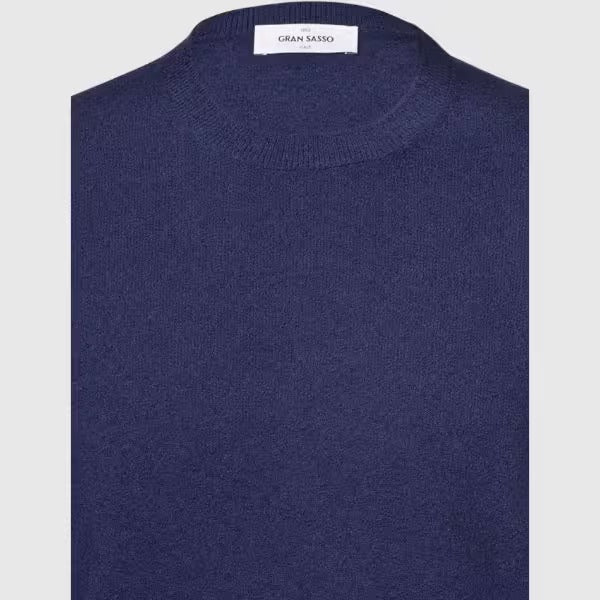 GRAN SASSO T-Shirt Uomo Maglia Cotone Bouclé-Blu