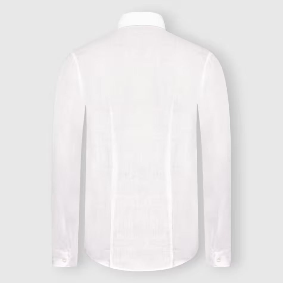GRAN SASSO Camicia Uomo Lino Maniche Lunghe-Bianco