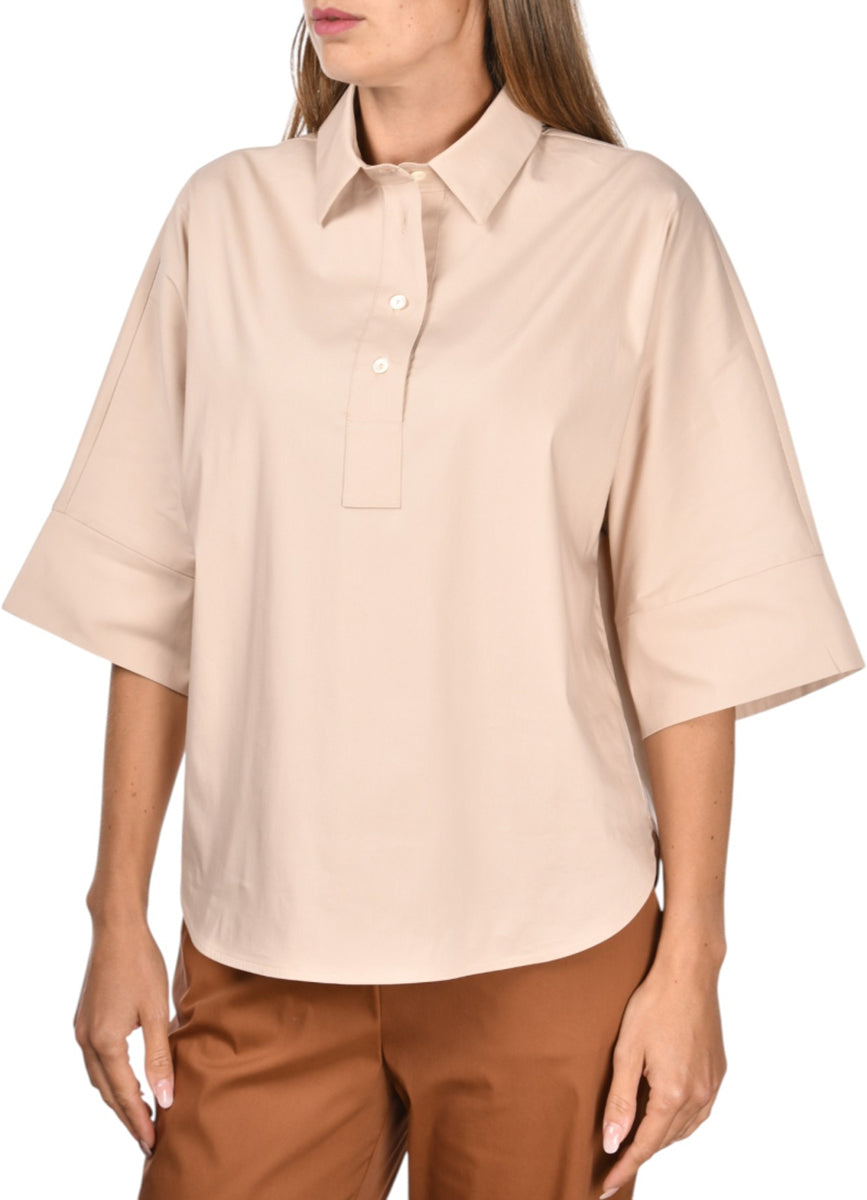 GRAN SASSO Polo Donna Jersey Manica Larga-Rosa