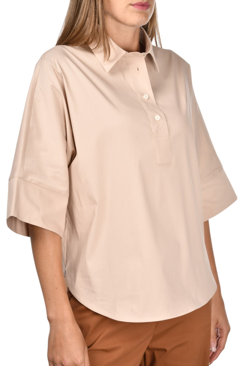 GRAN SASSO Polo Donna Jersey Manica Larga-Rosa