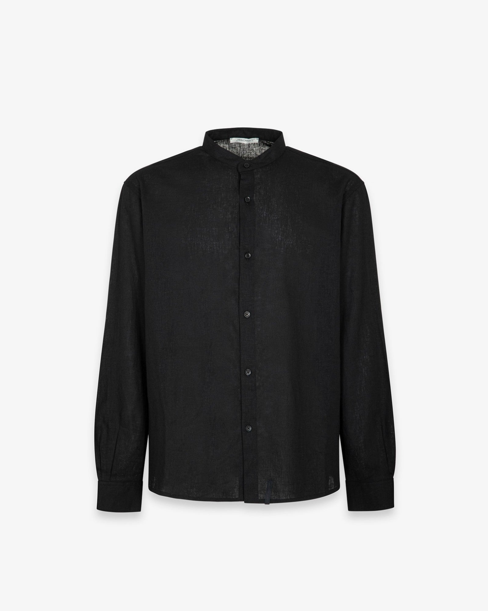 HINNOMINATE Camicia Uomo Lino Colletto Coreana-Nerp