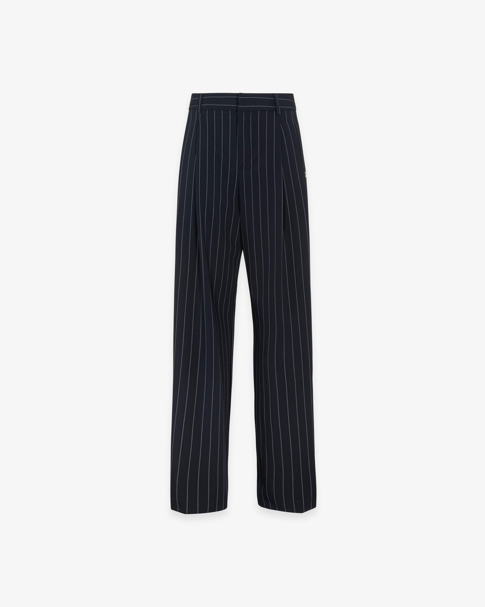 HINNOMINATE Pantalone Donna Over Pinces Gessato-Blu