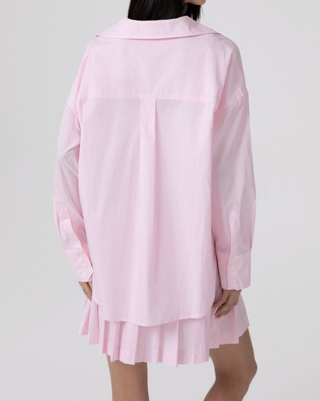 HINNOMINATE Camicia Donna Righe Cotone-Nude