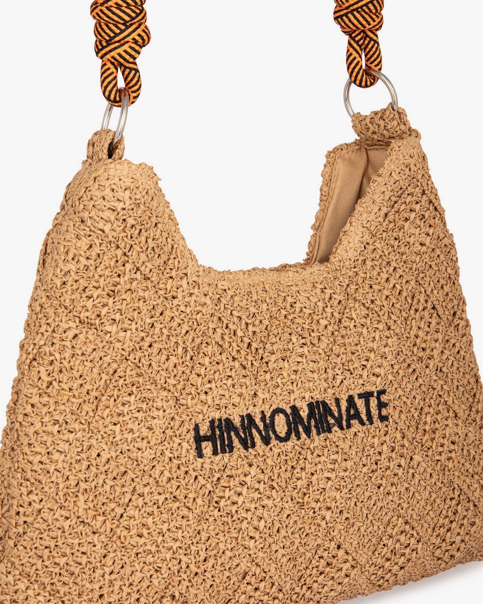 HINNOMINATE Borsa Raffia Piccola-Naturale