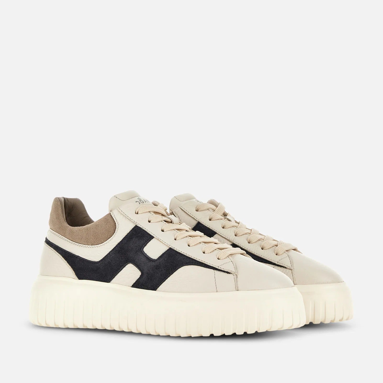 HOGAN Sneaker Uomo H-Stripes-Avorio Blu Beige