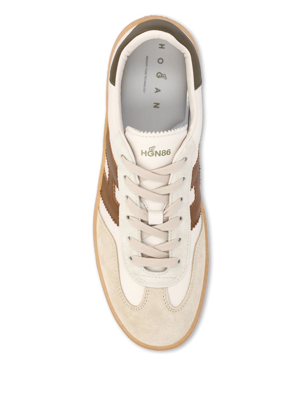 HOGAN Sneaker Uomo COOL-Bianco Beige Marrone