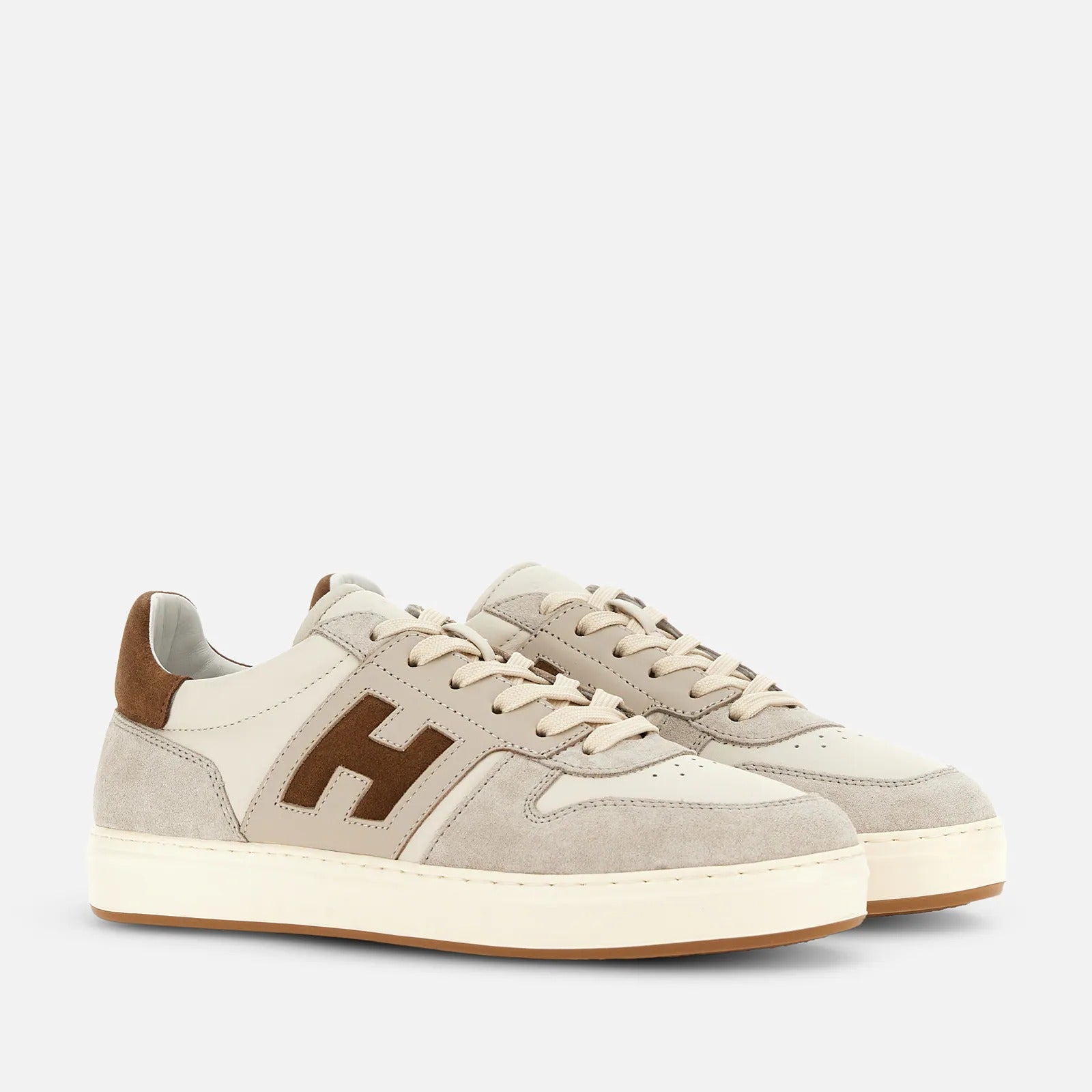 HOGAN Sneaker Uomo H-TV-Marrone Avorio
