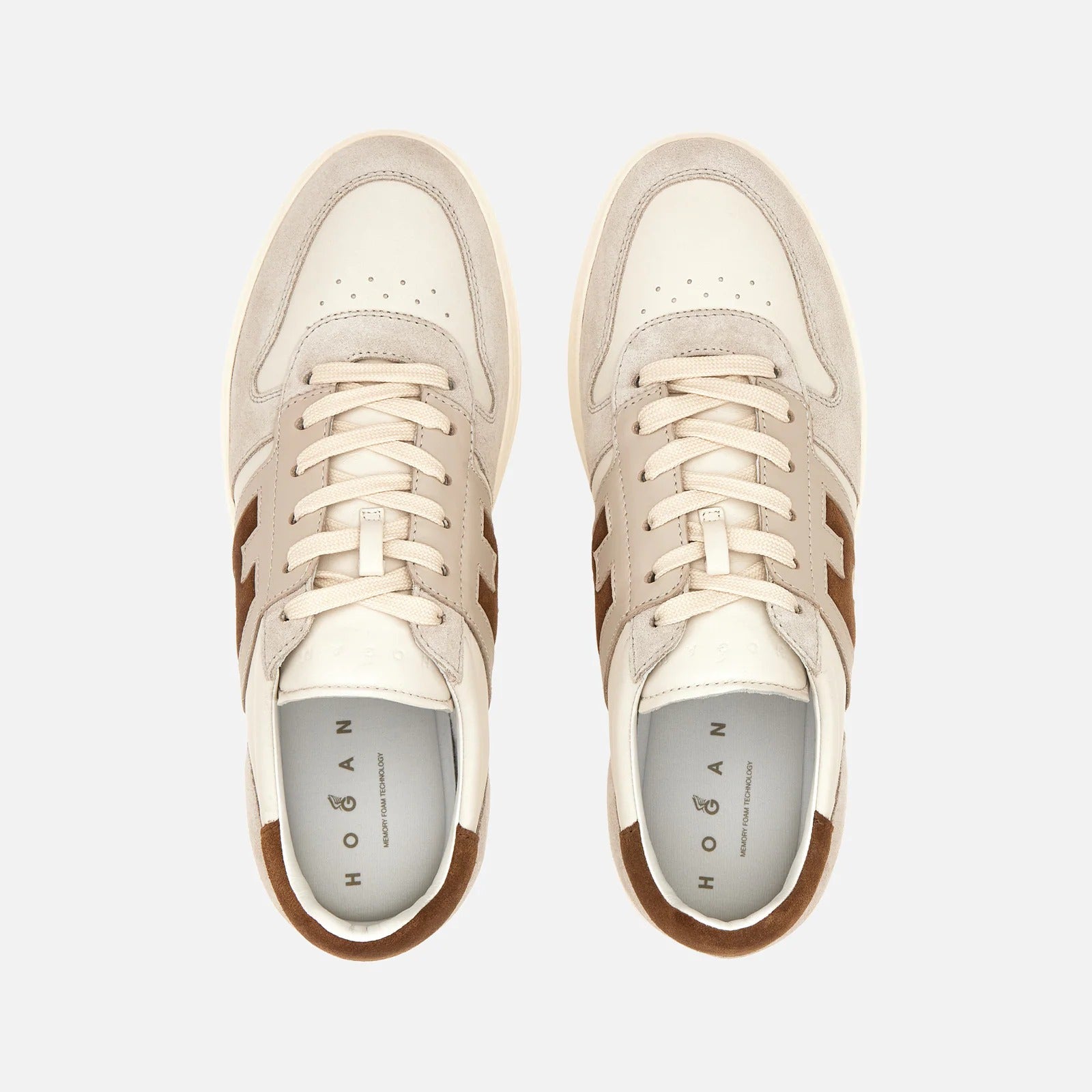 HOGAN Sneaker Uomo H-TV-Marrone Avorio