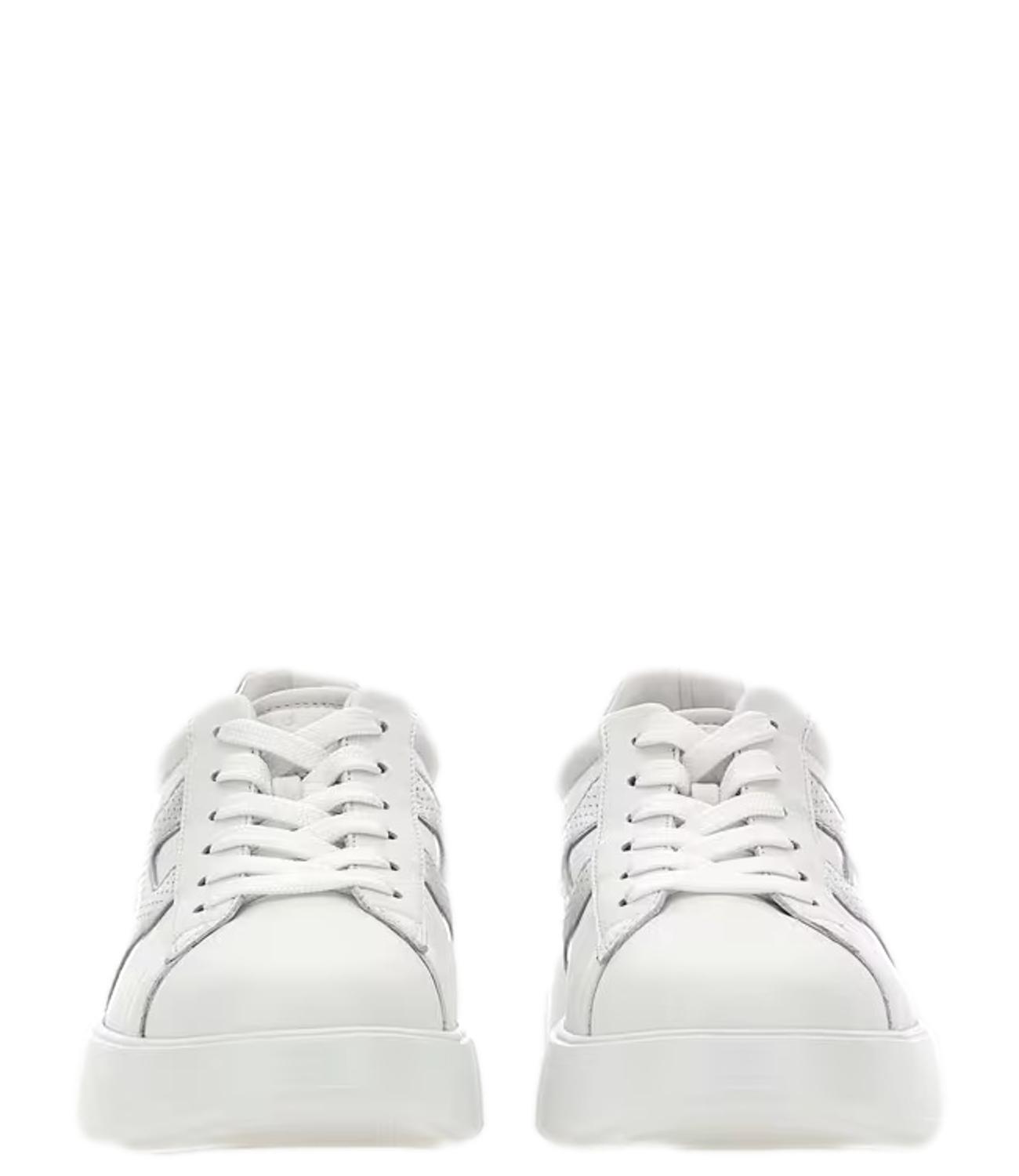 HOGAN Sneaker Donna REBEL H562-Bianco Argento