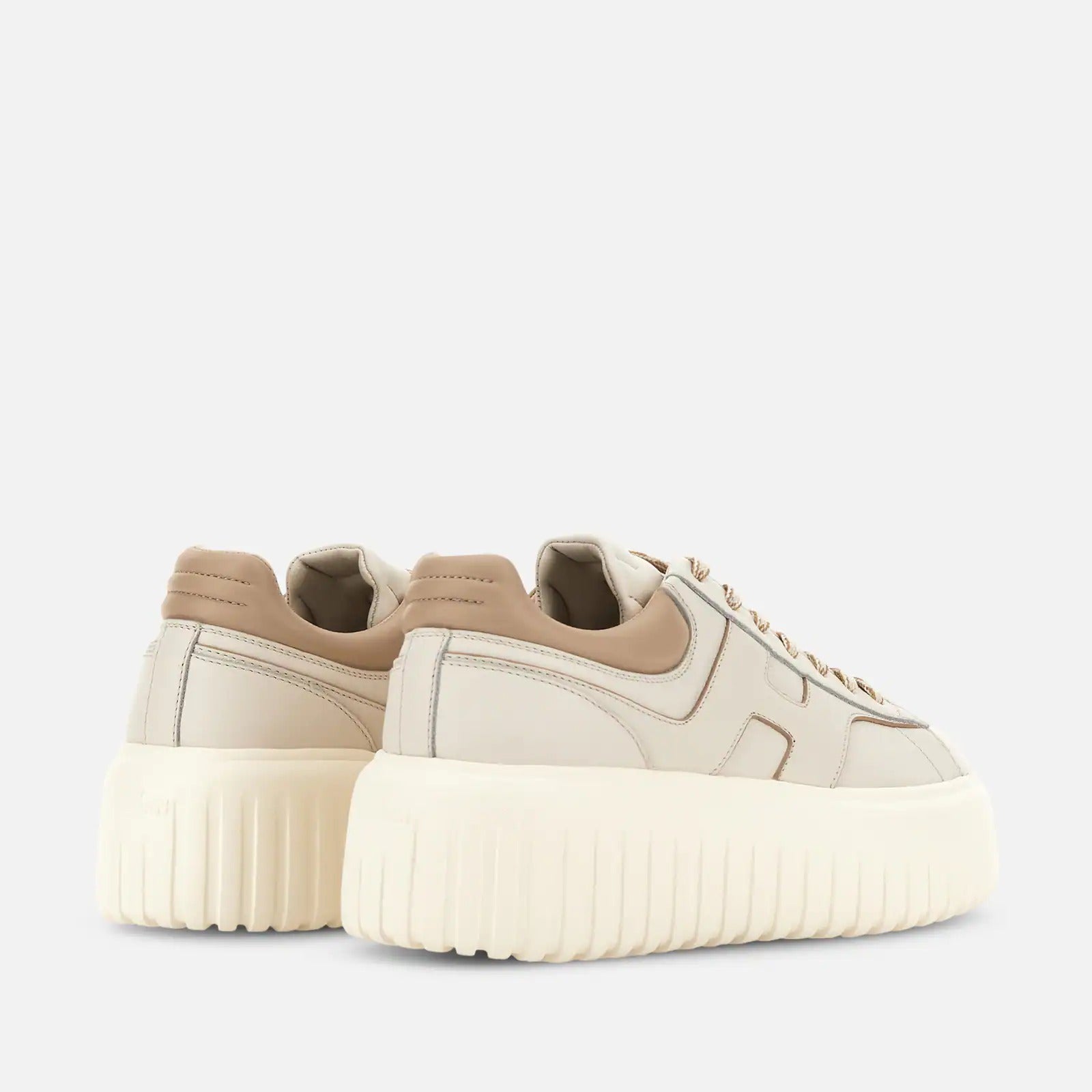 HOGAN Sneaker Donna H-Stripes-Avorio Marrone
