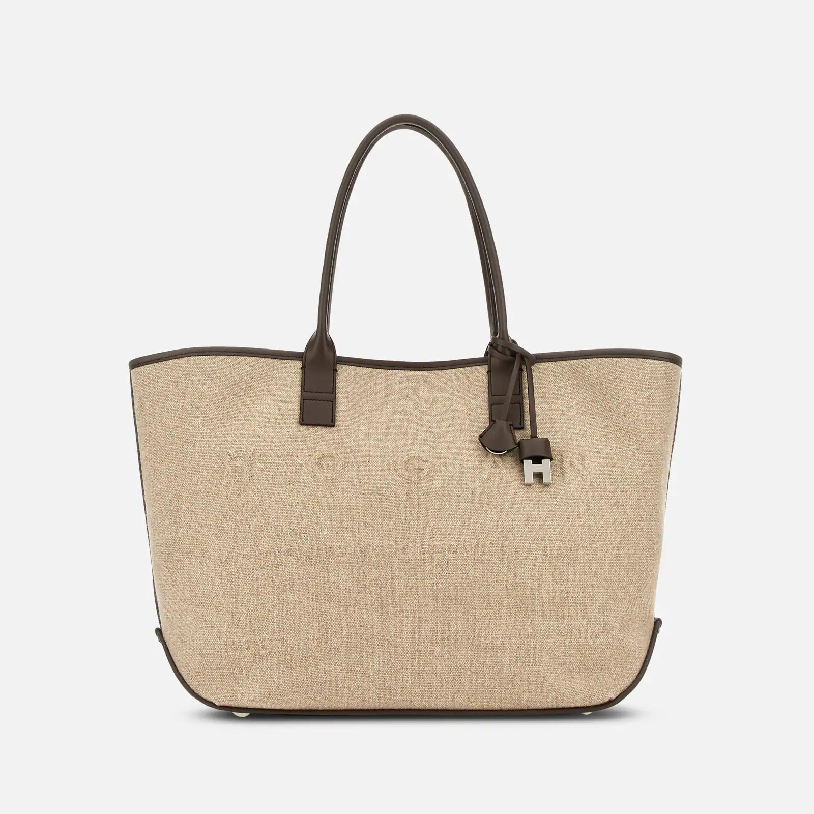 HOGAN Borsa Shopping Script Media-Avorio Marrone