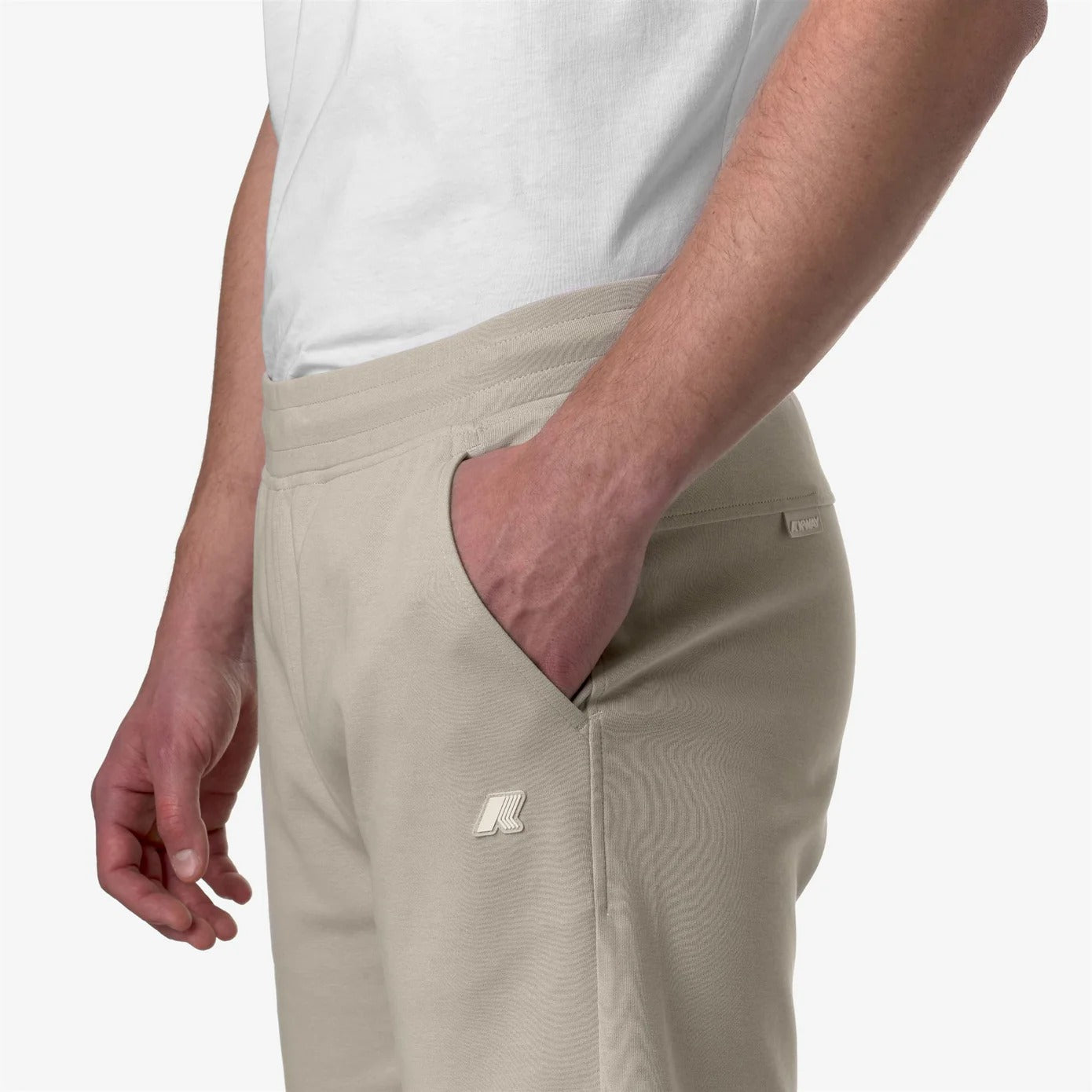 K-WAY Shorts Uomo KENY INTERLOCK-Beige Light