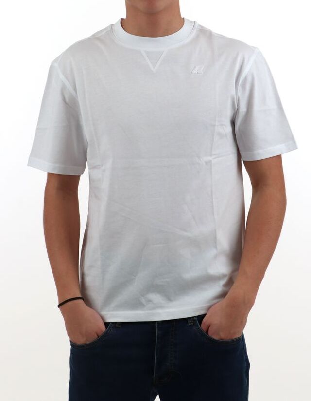 K-WAY T-Shirt Uomo SOLO JERSEY TRIANGLE-White