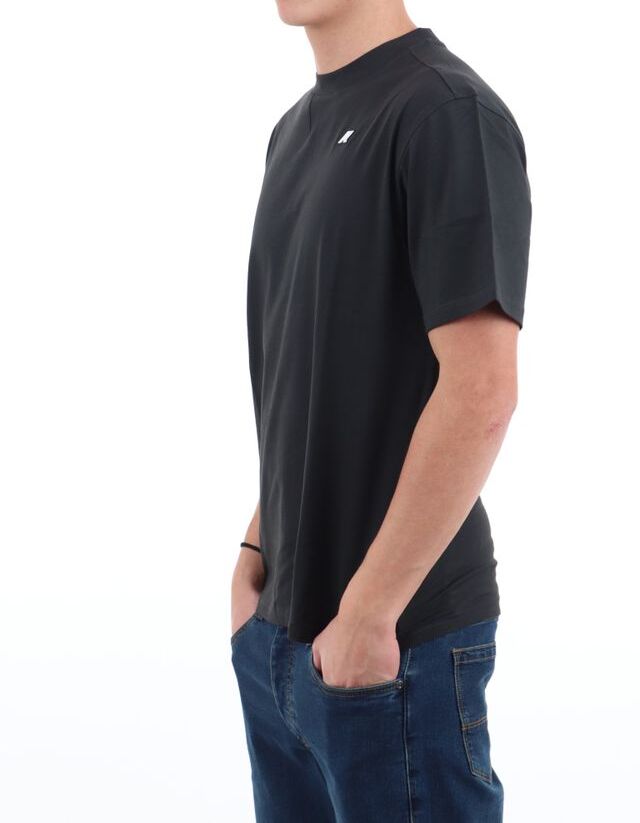 K-WAY T-Shirt Uomo SOLO JERSEY TRIANGLE-Black Pure