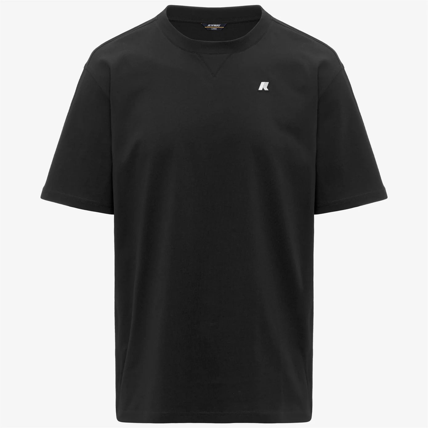 K-WAY T-Shirt Uomo SOLO JERSEY TRIANGLE-Black Pure