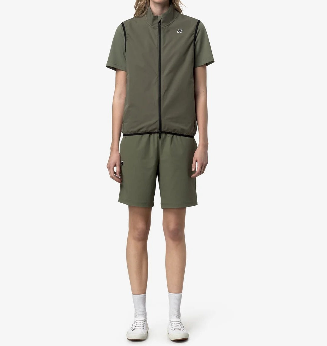 K-WAY Shorts Unisex NESILIER TRAVEL-Green Lichen