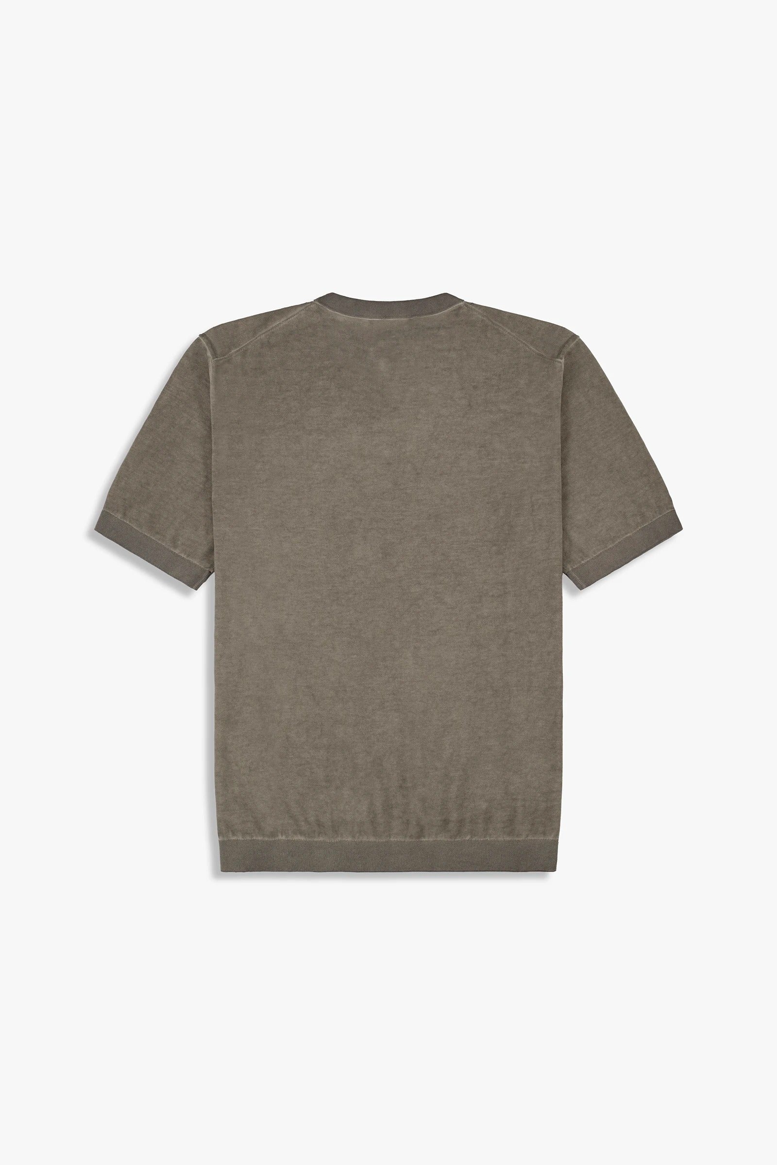 KANGRA Maglia Uomo Girocollo Cotone Trattamento Vintage-Nocciola