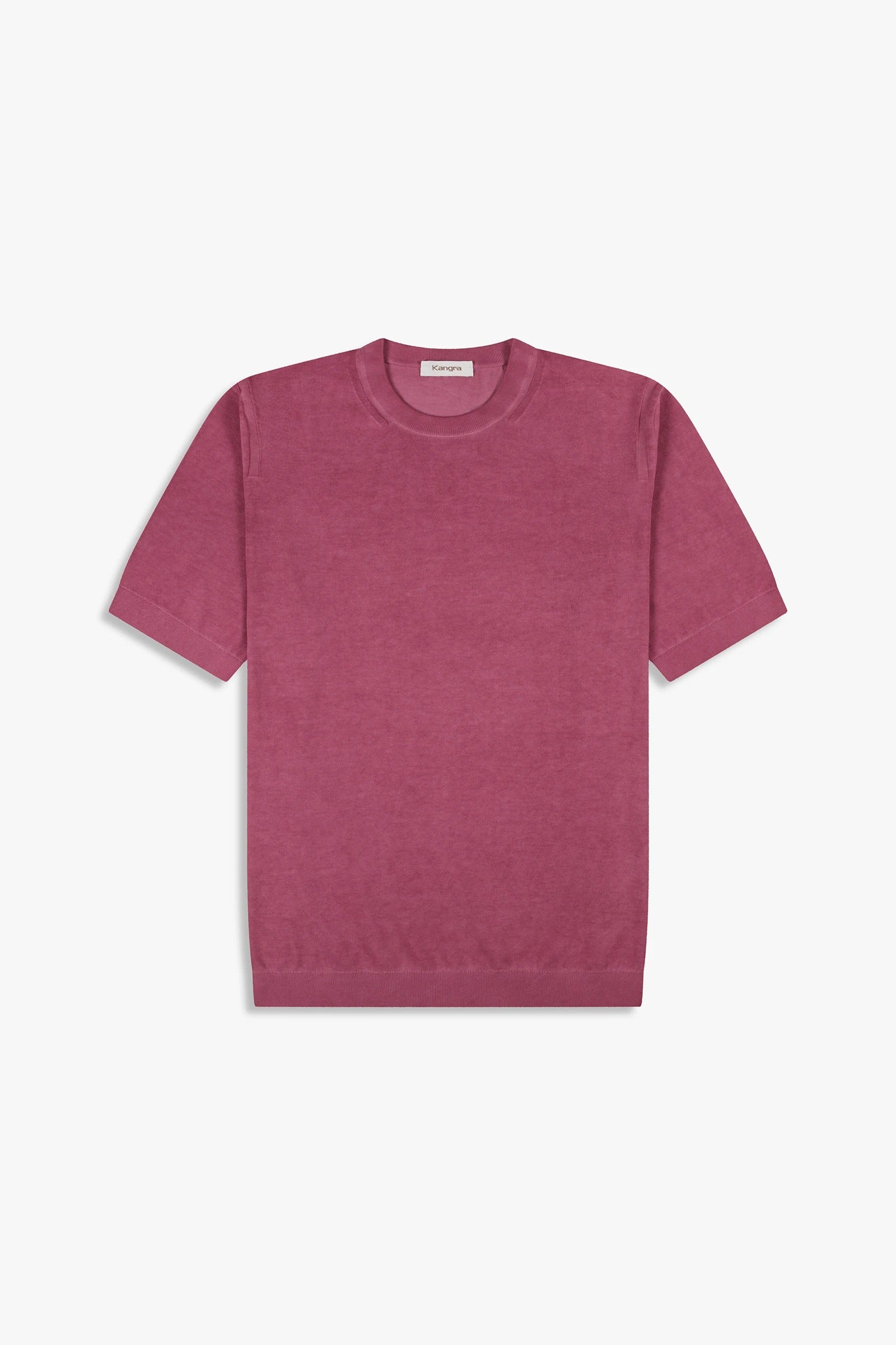 KANGRA Maglia Uomo Girocollo Cotone Trattamento Vintage-Ortensia