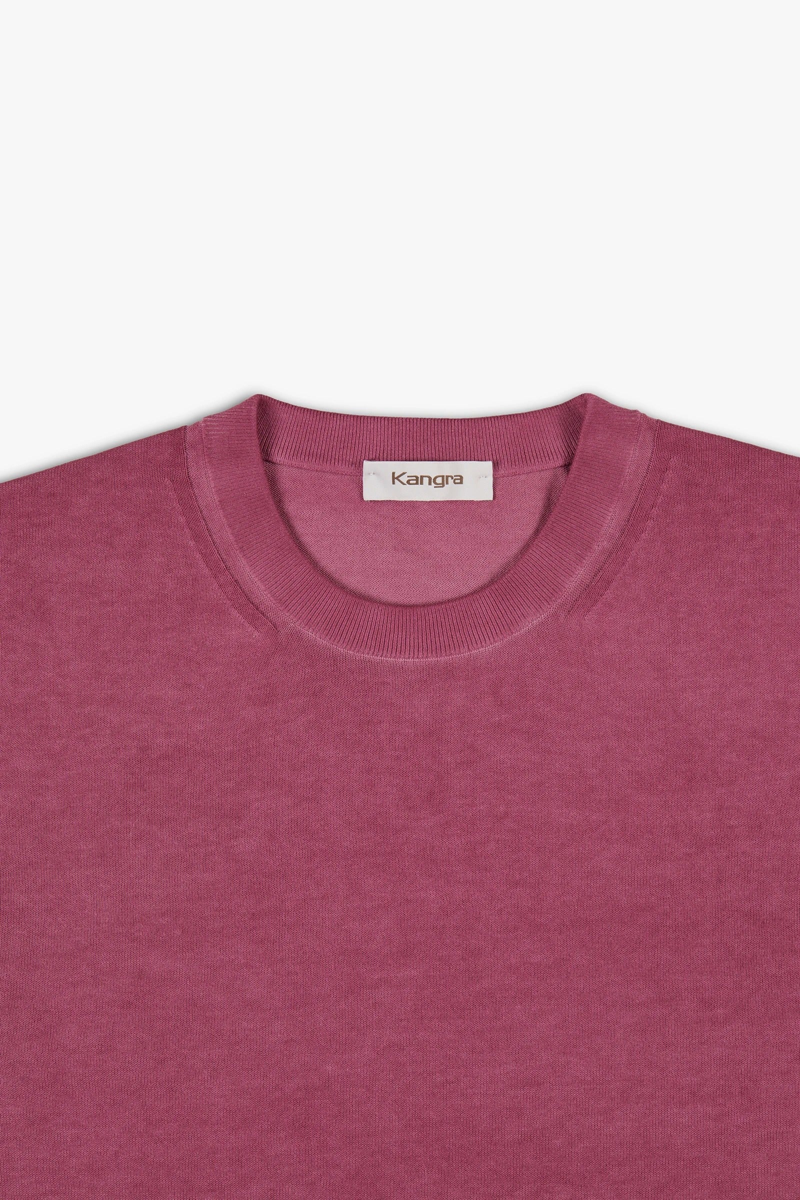KANGRA Maglia Uomo Girocollo Cotone Trattamento Vintage-Ortensia